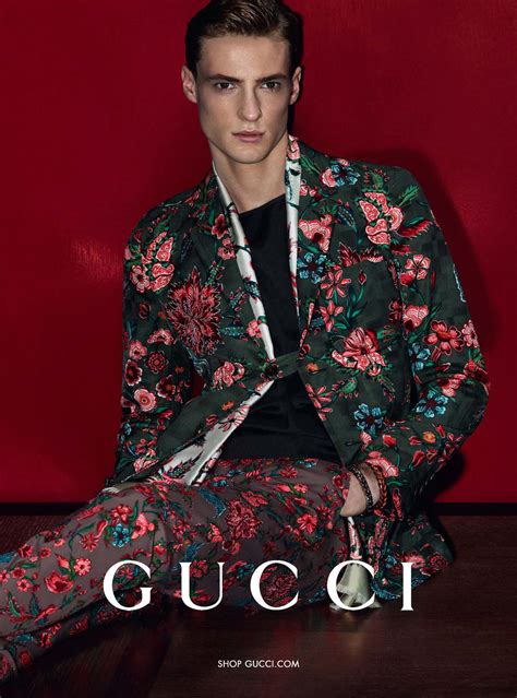 gucci fashion show model male head|man wearing Gucci.